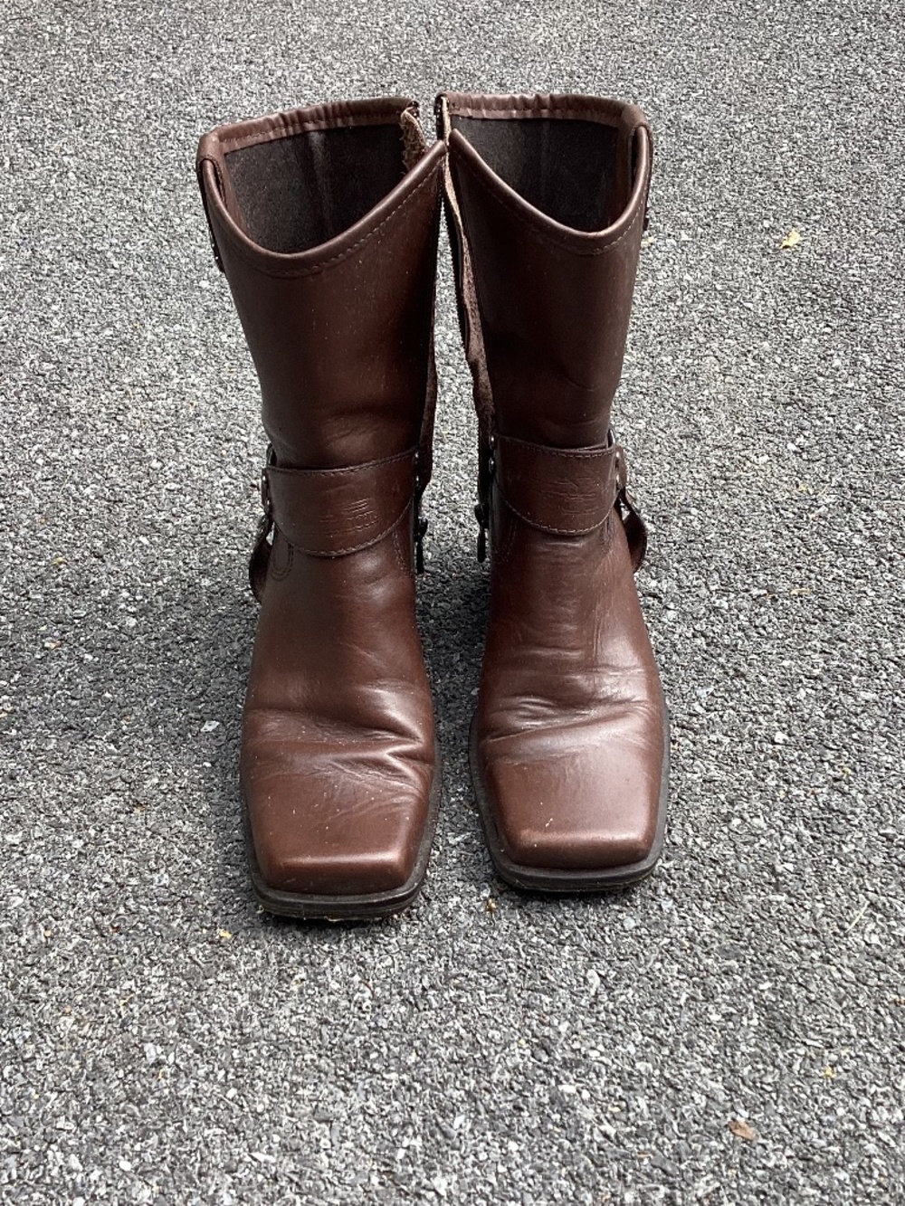 Women’s Brown Leather Harley Davidson boots, size 5
